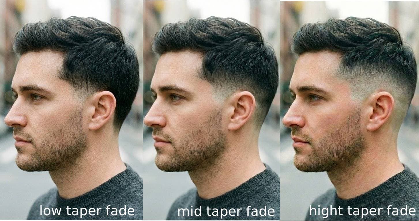 Low Taper Fade vs Mid Taper Fade vs High Taper Fade Comparison